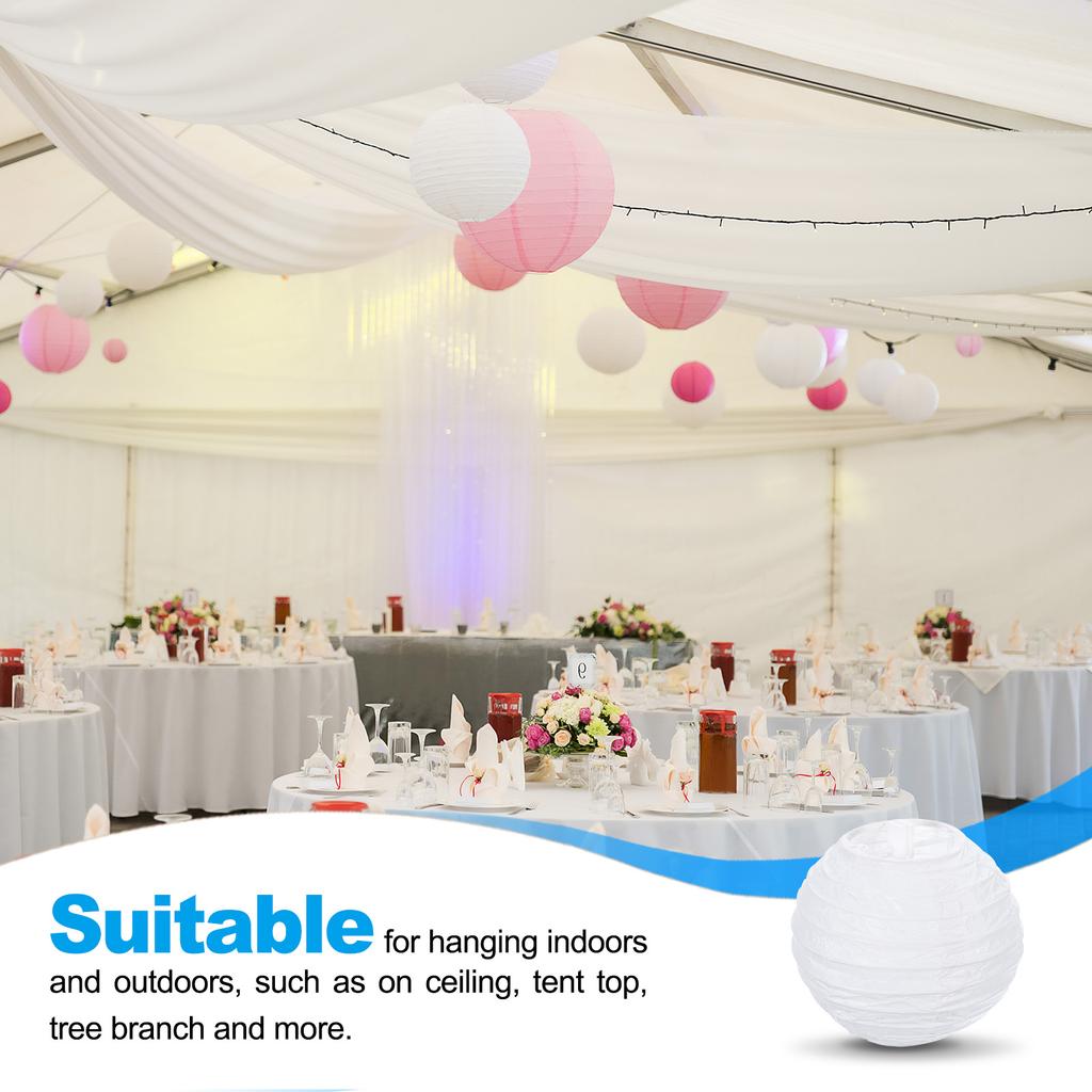 3 Pack Round Paper Lanterns Decorative Hanging Lanterns Lamp Party Decorations for Birthday Wedding Bridal Shower Home Decor
