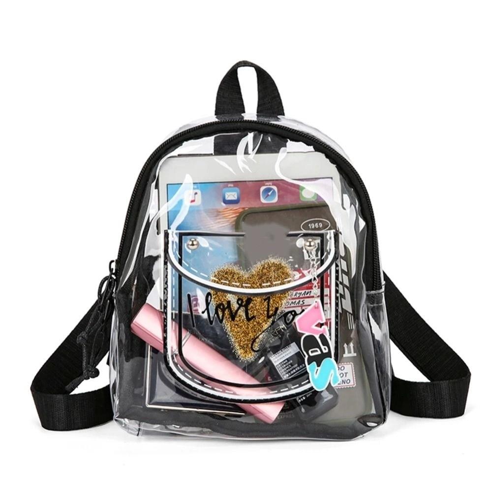 ПВХ Прозрачный Рюкзак Корейский Стиль Сумки для Шопинга Повседневная Мода Желейная Сумка Леди 1220₽