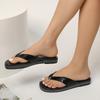 New women's summer outer wear thick-soled foot pinch non-slip shiny rhinestone fashionable casual flip-flops