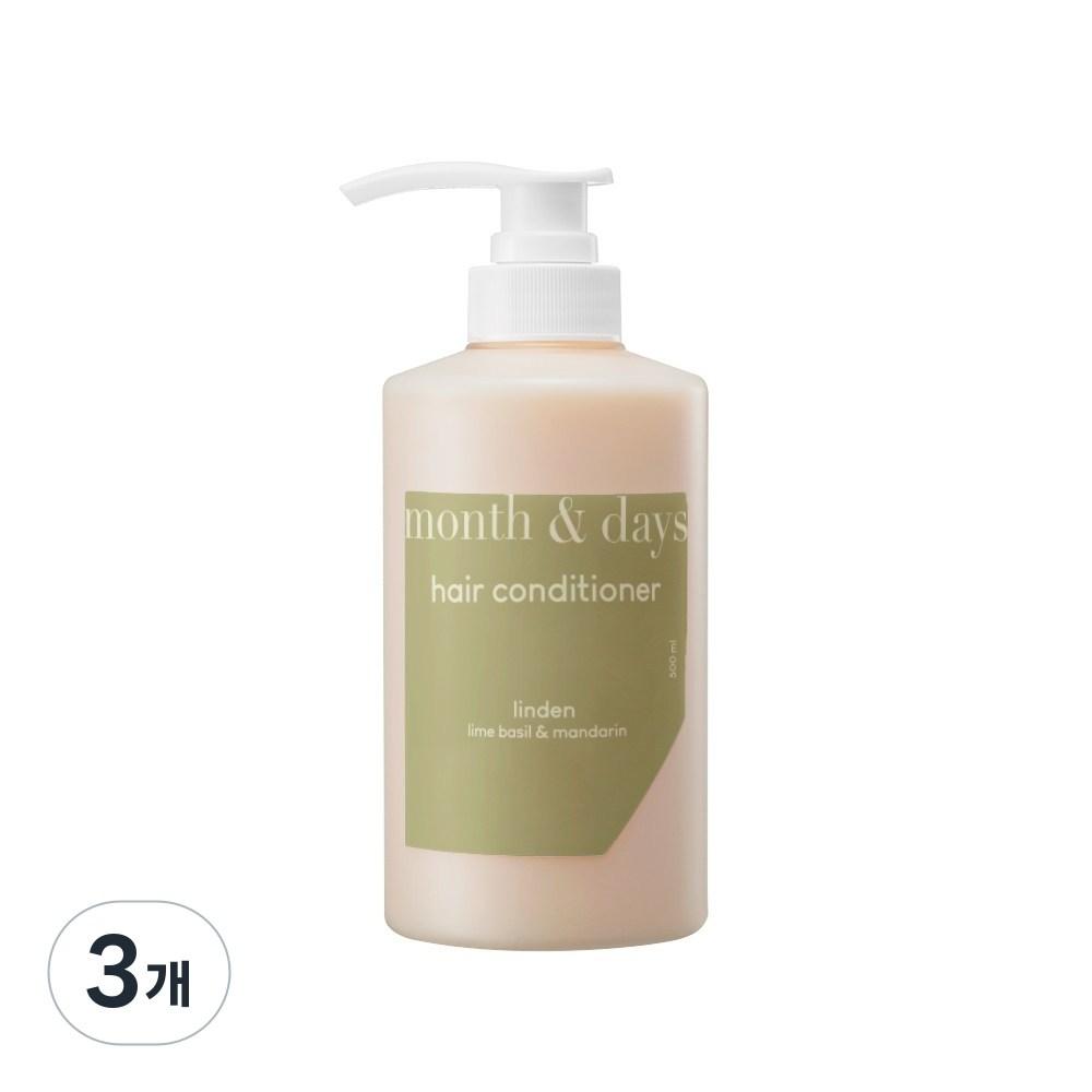 Month & Days Hair Rinse Perfume Conditioner Citrus Lime & Basil Scent 3 pcs 500ml
