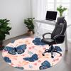 1pc Butterfly Floral Office Round Area Rug, Indoor Mat Suitable For Office, Under Office Chairs Bedroom Living Room Home Decor, Room Deco