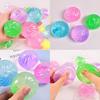 1/4Pcs Transparent Steamed Bun Toy Stress Relief Glitter Powder Dumpling Squeeze Sensory Fidget Toy Slow Rising Stress Ball Dough Ball Hand Toy