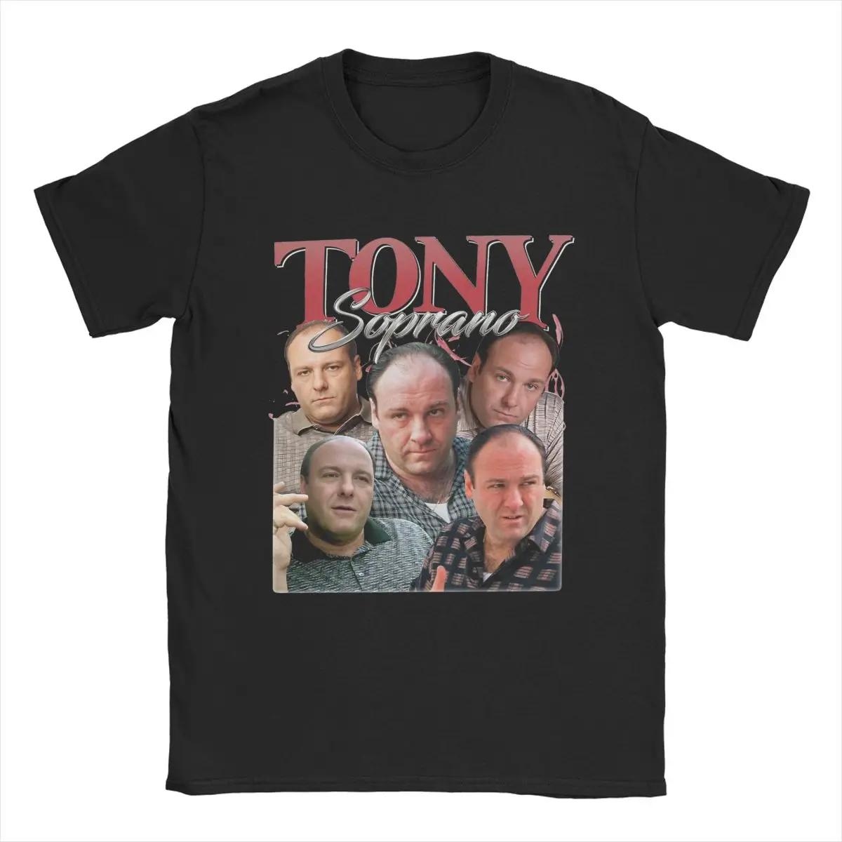 Tony Soprano Men T Shirts Novelty Tees Short Sleeve Round... XL