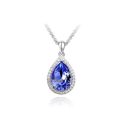 Elegantní korejský náhrdelník s křišťálem ve tvaru kapky vody: Klíční kostní řetízek s diamanty - Slzy pravé lásky Luxusní dárek pro ženy