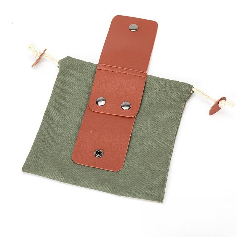 

Outdoor Foraging Fruit Picking Waist Bag Foldable Canvas Waist Tool Pouch Drawstring Storage Bag forg Hiking Ca Garden Pickinmping зелений