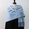 Wool Scarf Korean Style Atmosphere Double Sided Scarf Women's Autumn and Winter Warm Men's Shawl Versatile Cashmere Scarf