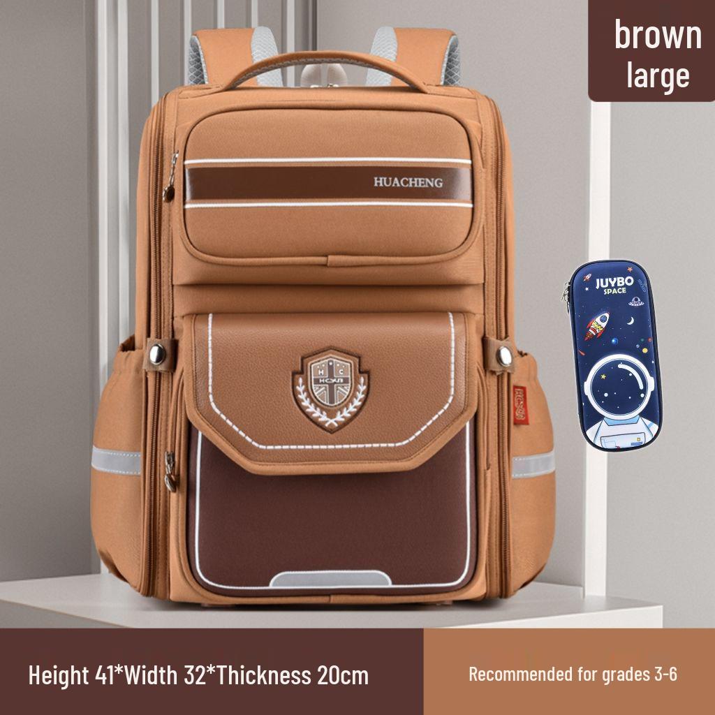 Rucksack mit großem Fassungsvermögen und Rückenschutz für Jungen und Mädchen der Klassen 1-6