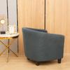 Plush Club Chair Cover Armchair Slipcover Geometric Printed Small Sofa Covers Protect for Pets Chair Decoration