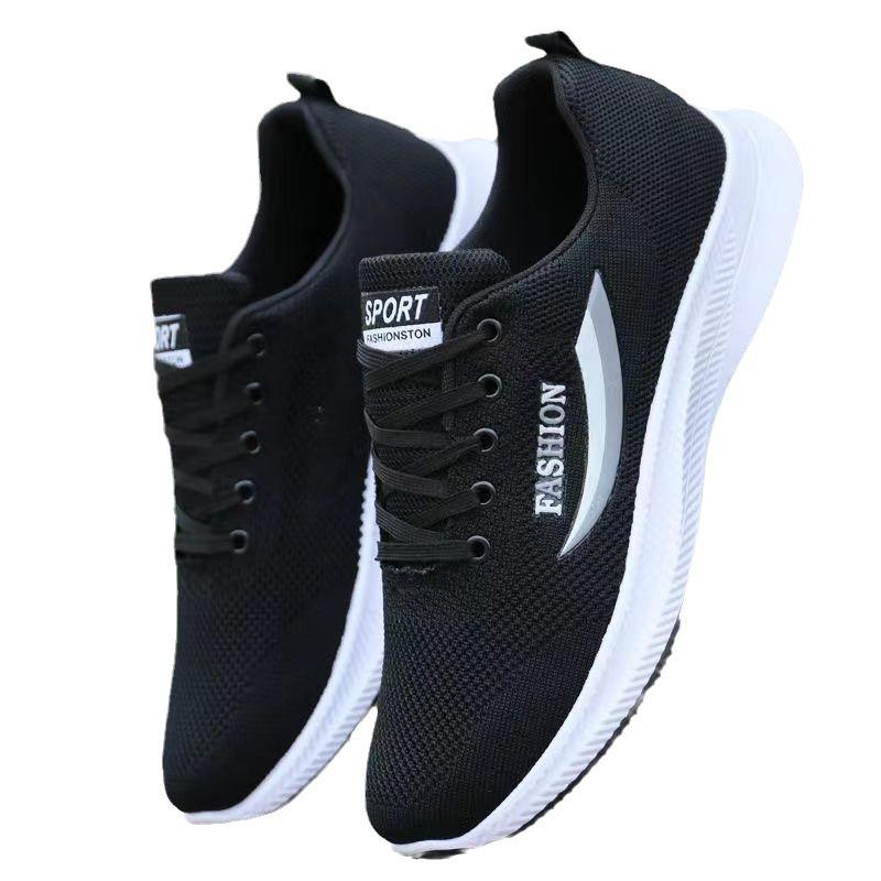 Spring New Casual Sports Shoes Versatile Flat Bottom Men's and Women's Same Breathable Student Net Shoes Women's Shoes