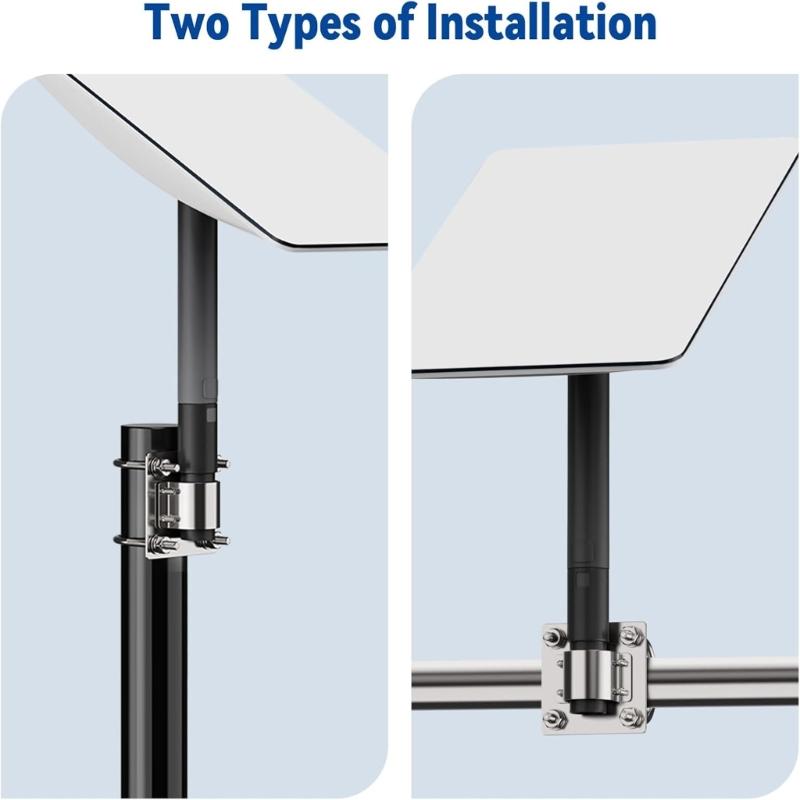 Waterproof Mount Adapter Poles Mount for Antenna Mast Poles Satellite Mast Adjustable Mount for V2 Pipe Adapter