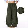 Women's Corduroy Wide Leg Pants with Drawstring Waist Casual Loose High Waist Trousers
