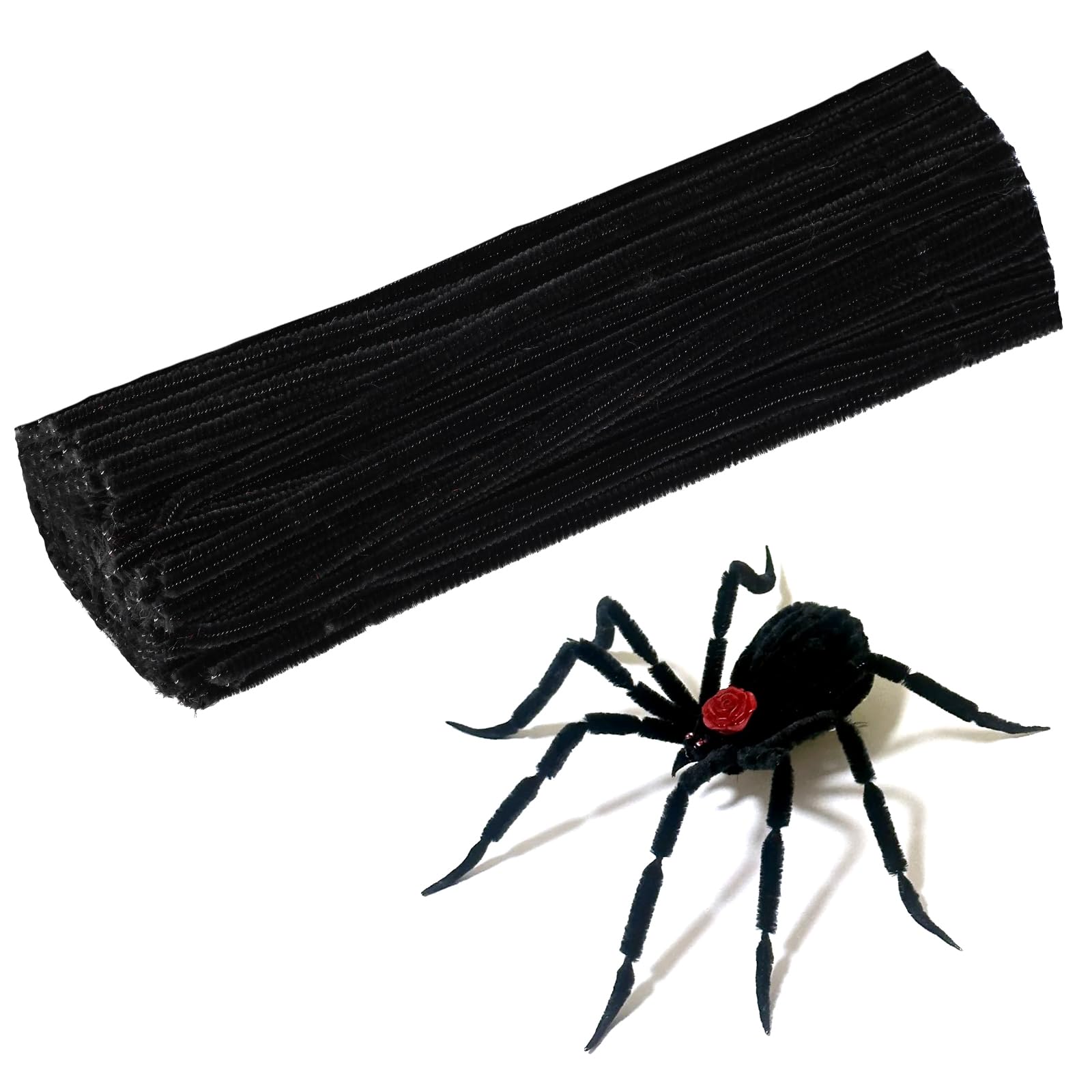 

Fenrry 120 шт. трубка синель стержни цветные очистители длинные ремесленные трубки DIY поделки рождественские украшения чёрный