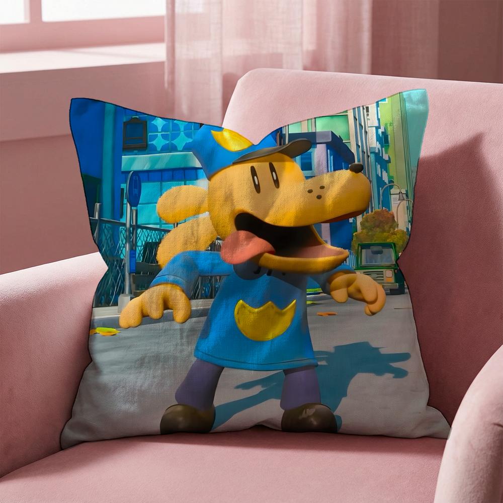 D-Dogman CARTOON Cushion Cover Multi-Scene Pillow Cover for Home & Car - Reversible, Soft & Durable for Daily Use