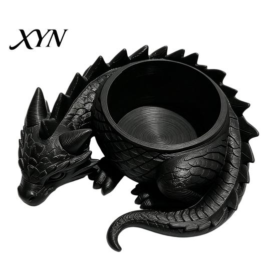 Flowerpot 3D Printed Flower Pot, Fairy Tale Style Dragon-Shaped Planter Red Dragon Plant Container with Breathable Design, Small for Home Decor Scale