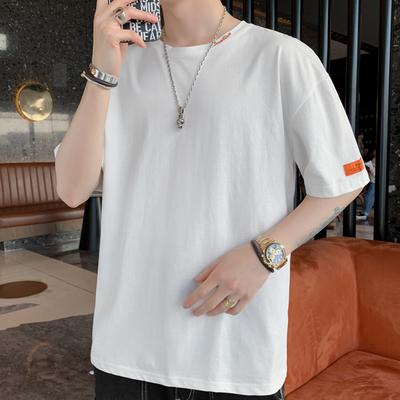 Summer Round Neck Casual Cotton T-shirt Male Short Sleeve All-match Pullover Tee Top Men