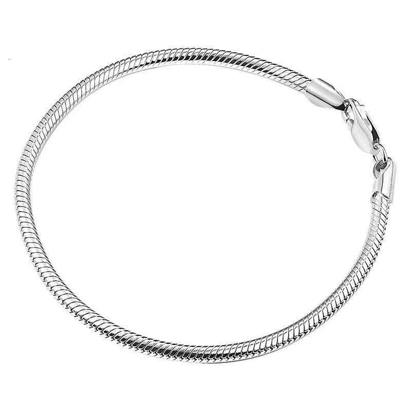 Chunky Foxtail 3mm Men's Snake Bone Bracelet in Trendy Hip Hop Style.