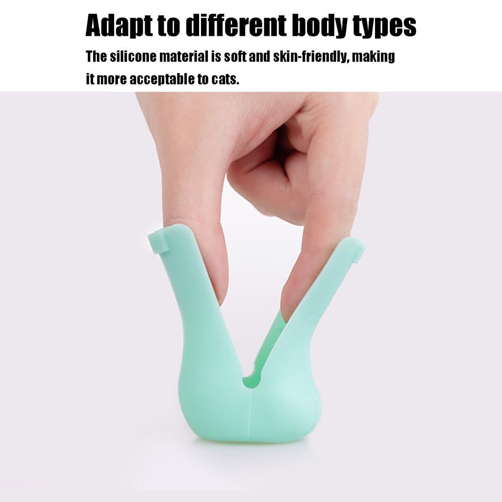 4pcs AntiScratch Cat Foot Covers   Silicone Pet AntiOff Claw Shoes Boots Cover(Mint Green )