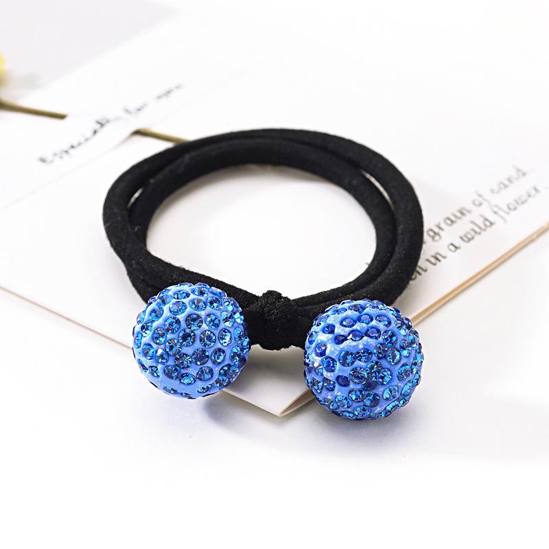 Benzi de Păr cu Bilă de Stras Multicoloră Coreeană două-în-unu Bandă Elastică de Cauciuc Suport Coadă de Cal Elastice de Păr Accesorii de Păr Femei Copii