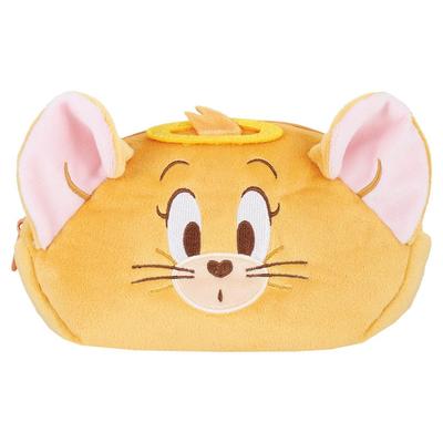 Tees Factory Tom and Jerry Plush Face Pen Angel H105 X W190 X Pouch, Jerry, D40mm, TJ-5544397TJ