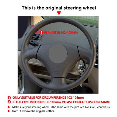 For Toyota Vios Mark 2 Corolla 2000-2004 For Lexus GS430 GS300 2004 Car Perforated Leather Steering Wheel Cover Trim Accessories