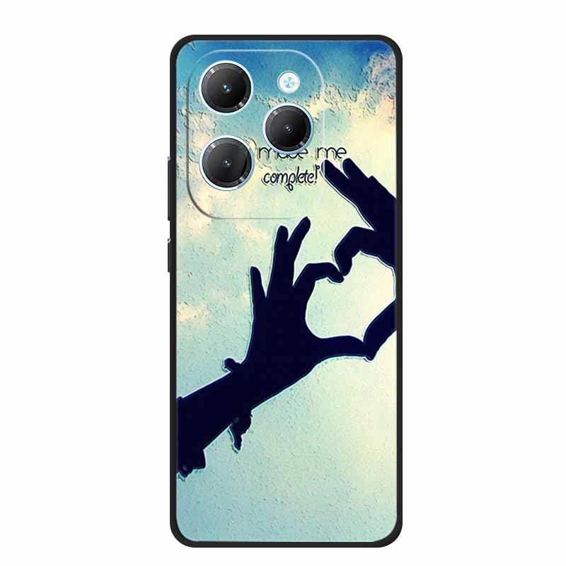 For Infinix Note 40X 5G Case 3D Relief Emboss Black Silicone Soft Back Cover Case For Infinix Smart 8 Plus Hot 40 Pro 40i Case
