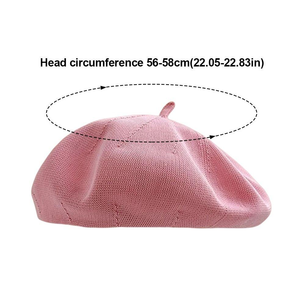Knitted Berets Hat for Women Cotton Yarn Summer Beret Dome Painter Hat  for Spring and Summer