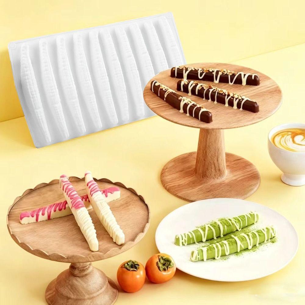 3D Silicone Chocolate Mould 10 Cavities Dessert Making Mold Portable Baking Mold  Household