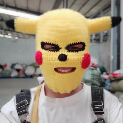 Personalized Funny Handmade Knitted Hat April Fool's Day Halloween Makeup Party Cosplay Supplies Headgear Mask