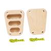 2x Wood Hangboard Rock Climbing Holds Fingerboard Finger Strengthener Easy to Use Smooth Training