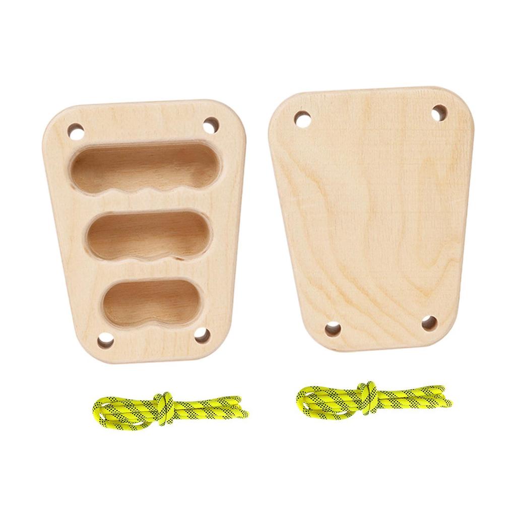 2x Wood Hangboard Rock Climbing Holds Fingerboard Finger Strengthener Easy to Use Smooth Training