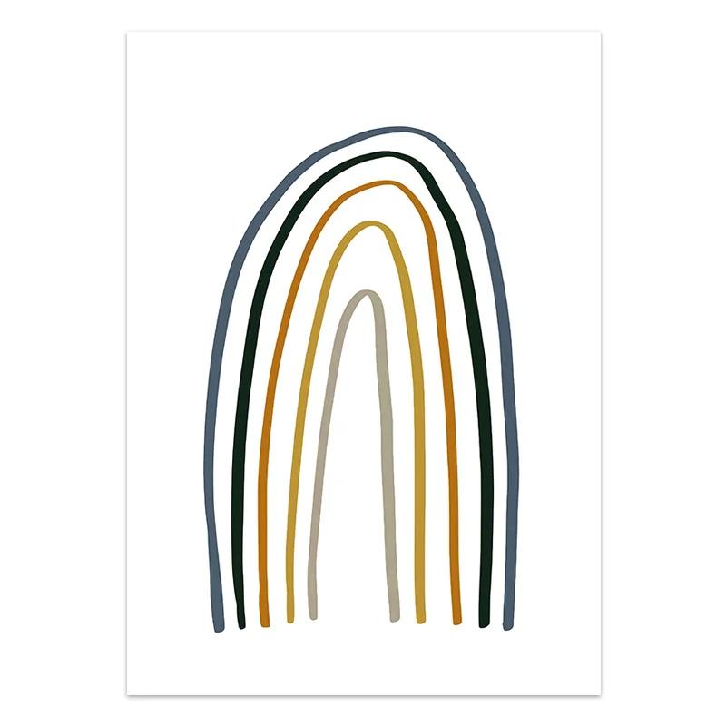 The Alphabet Rainbow Gate Lion Bird Wall Art Canvas Painting Nordic Posters And Prints Cartoon Wall Pictures For Kids Room Decor