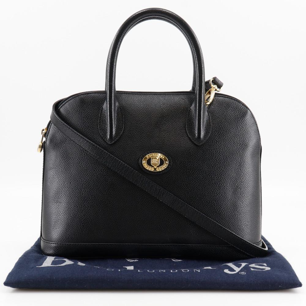 Burberrys 2WAYShoulder Handbag black leather Women Used