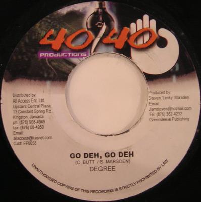7inch Record GENERAL DEGREE - Go Deh, Go Deh FF0058 40/40 Productio 2003 Jamaica Reggae, Ska & Dub Used