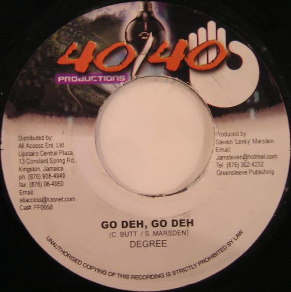 

7-дюймовая пластинка GENERAL DEGREE - Go Deh, Go Deh FF0058 40/40 Productio 2003 Ямайка Регги, Ска и Даб Б/У