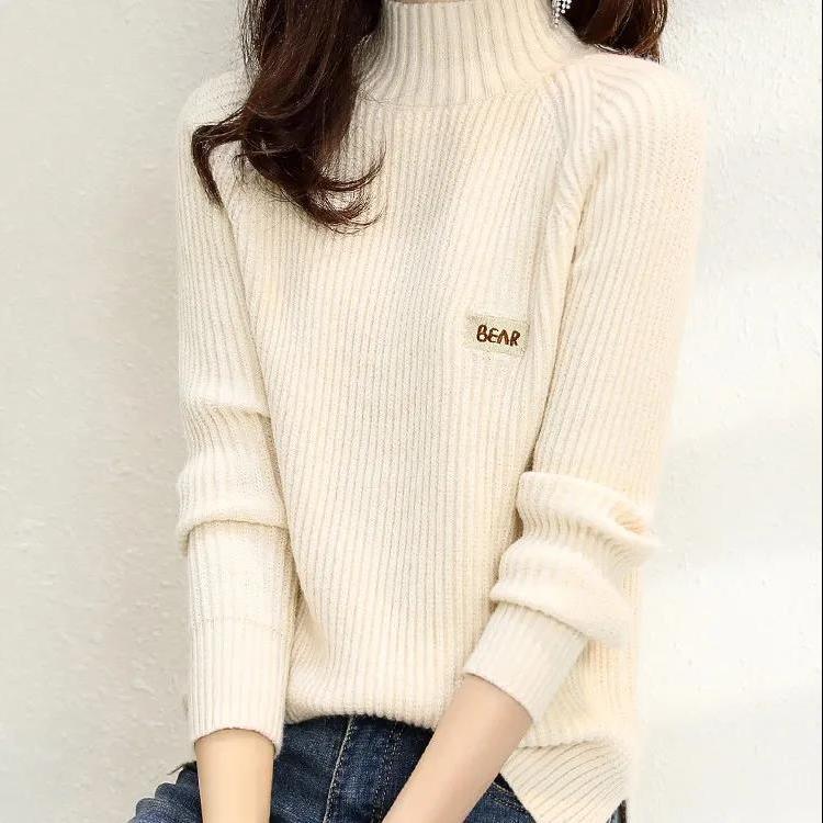 Women Half Turtleneck Sweaters Long Sleeve Lightweight Cashmere Knit Pullover Top Women Winter  Thermal Sweaters