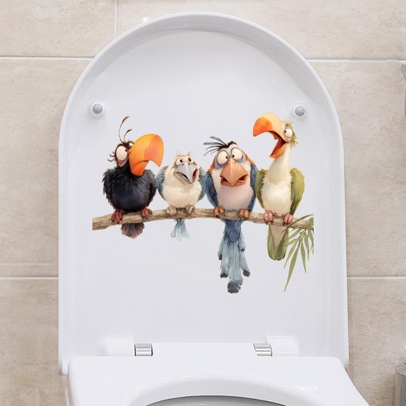 Funny Bird Wall Stickers Bedroom Kids Room Background Decoration Home Decor Self-Adhesive