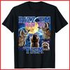 Rizz Em With The Tism Meme Autistic Raccoon Funny Black Cotton T-Shirt Unisex T-Shirt