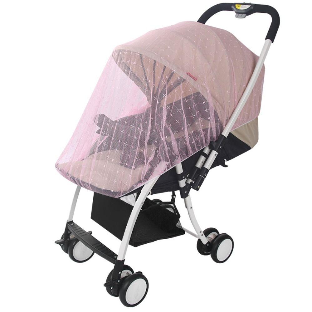 Braced Infant Mosquito Nets Carved Foldable Net Baby Stroller Mosquito Nets  Go for A Walk