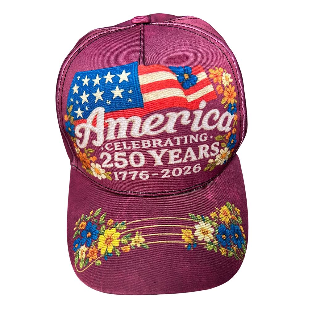 Men's And Women's American Anniversary Commemorative Digital Print Baseball Cap For Adults With Retro Elements