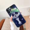 Urocze kreskówkowe zwierzę panda etui na Apple iPhone 14 Pro Max 13 11 12 Mini SE 7 8 Plus X XS 6 6S silikonowy pokrowiec na telefon miękka funda