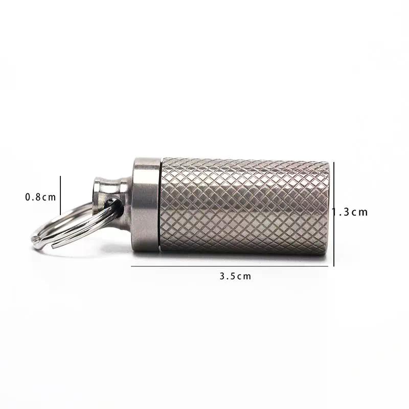 Outdoor Mini Titanium Alloy Seals Bottle Waterproof Canister Medicine Bottles