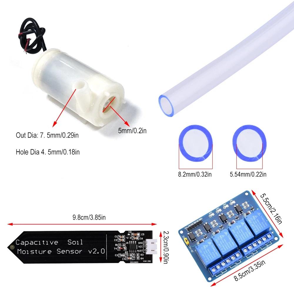 4-Way Automatic Flower Watering DIY Set 4-Way Relay Automatic Watering Garden Flowers Automatic Watering Device