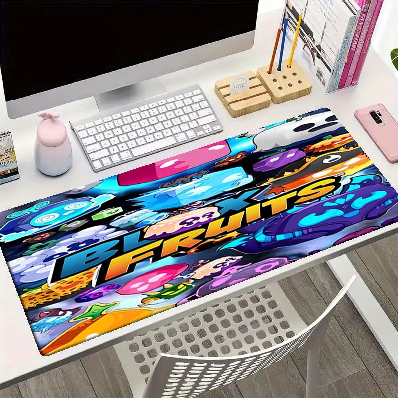 Tappetino per Mouse Tema Blox Fruits, Base in Gomma Antiscivolo, Multifunzionale per Ufficio e Arredamento Casa, Perfetto per la Personalizzazione dello Spazio di Lavoro.