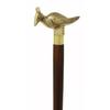 Nautical Brass Peacock Head Handle Victorian Style Walking Stick Wooden Cane New