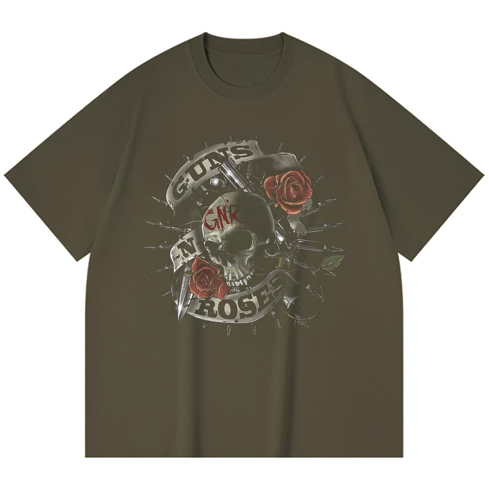 230 Gsm 100% Cotton Heavy Metal T-Shirt  Rock Band Popular Music Print Unisex Heavy Cotton T Shirt