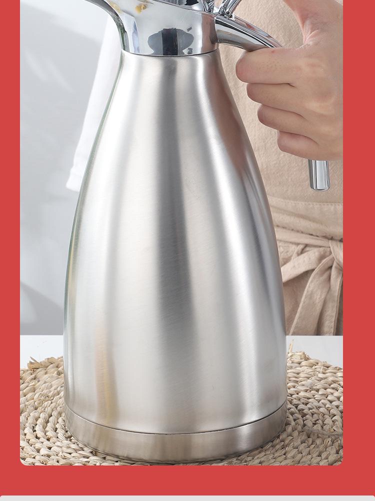 European Style Double-Layer Stainless Steel Vacuum Thermos - Hotel & Restaurant Tea/Warming Kettle