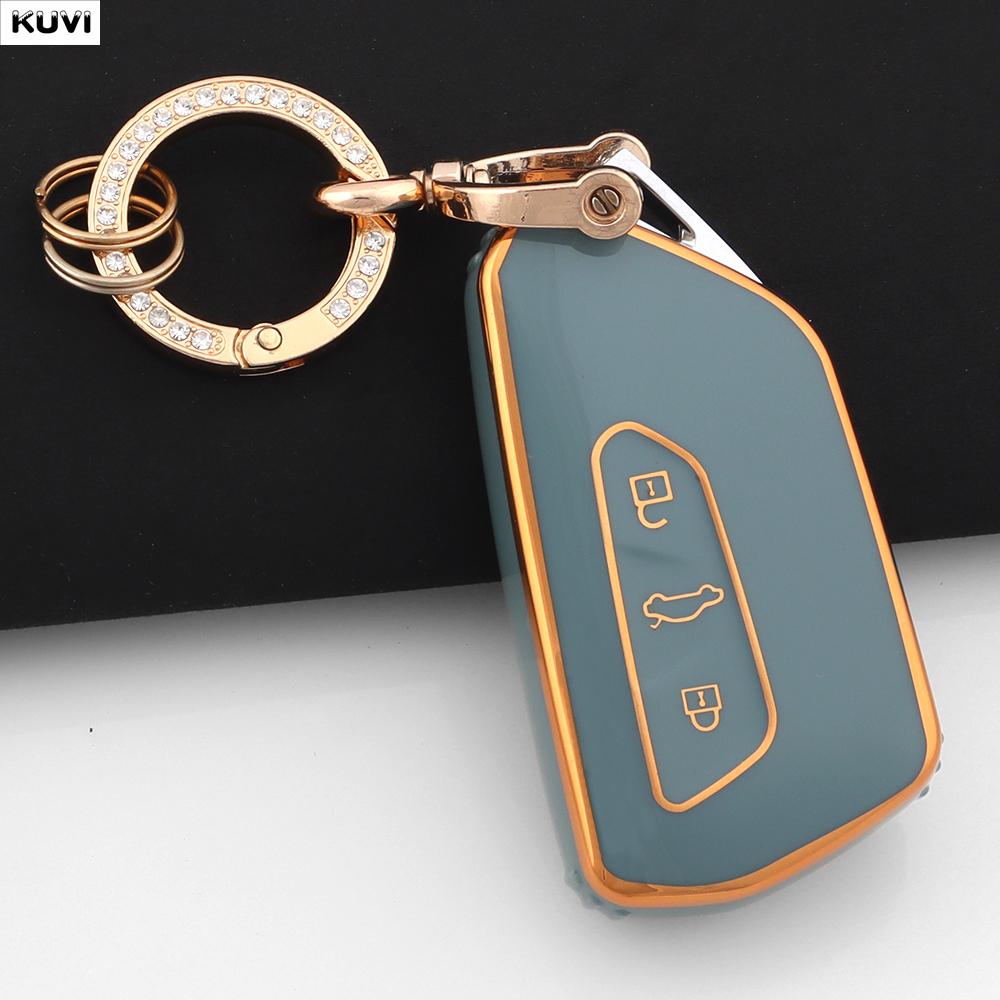 Car Key Cover For VW Volkswagen Golf 8 MK8 ID.3 ID.4 Cupra Skoda Octavia A8 SEAT Leon MK4 2020 2021 Formentor Tarraco