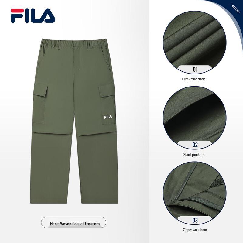 FILA Men s Summer Casual Straight-Leg Woven Pants 180/88A/XL