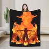 Fire Fist Ace Monkey D Luffy Blankets Flannel All Season Breathable Soft Throw Blanket for Sofa Outdoor Bedspreads