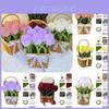 Pacote de Materiais para Buquê DIY Feito à Mão de Tulipa, Rosa e Girassol Para Palito Torcido Críptico Raiz de Cabelo Tiras de Cabelo